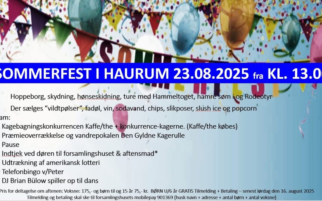 Sommerfest i Haurum d. 23-08-2025